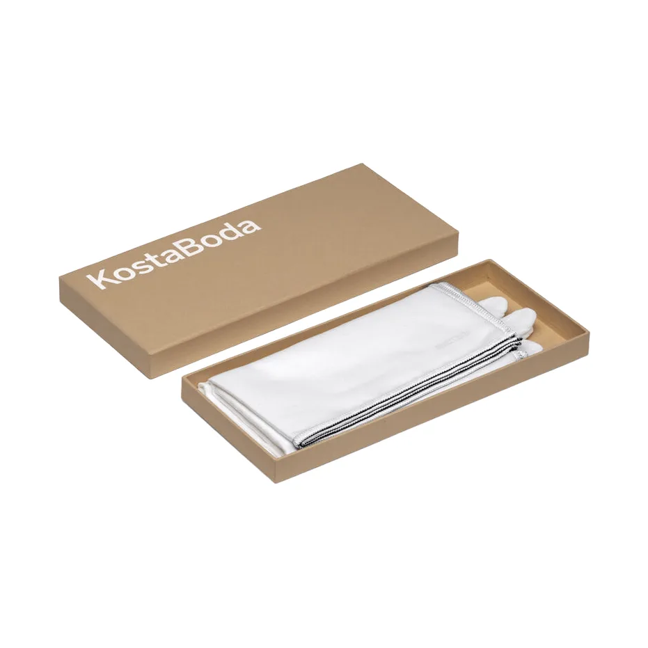 Kosta Boda glass care set box, White, medium Kosta Boda
