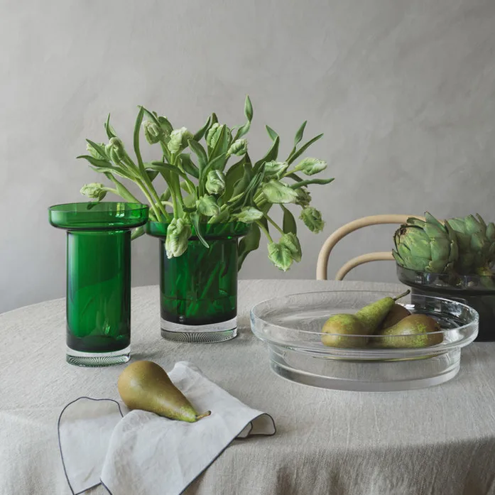 Limelight Tulip vase 19.5 cm, apple green Kosta Boda