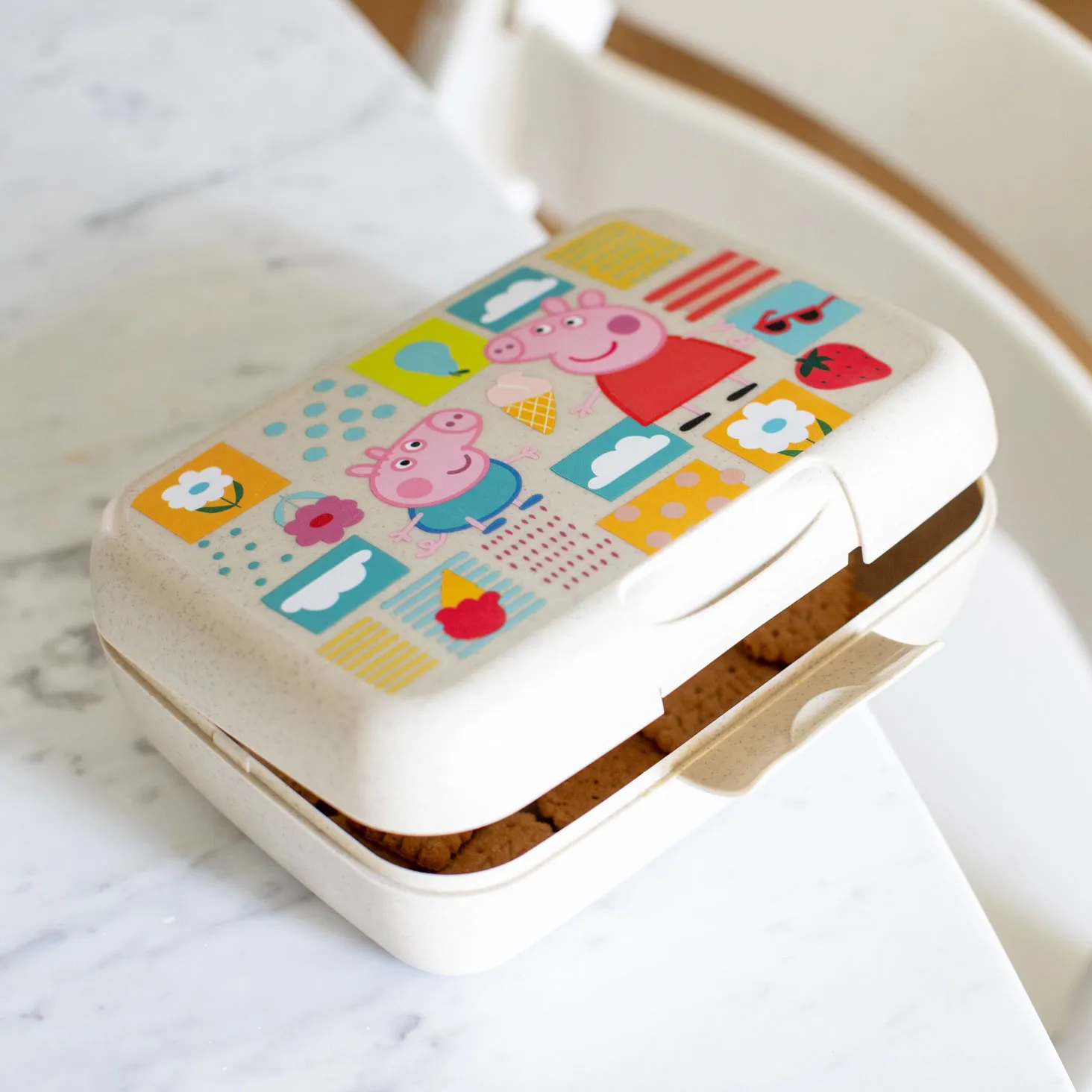Candy Greta Gris lunchbox L, Beige Koziol