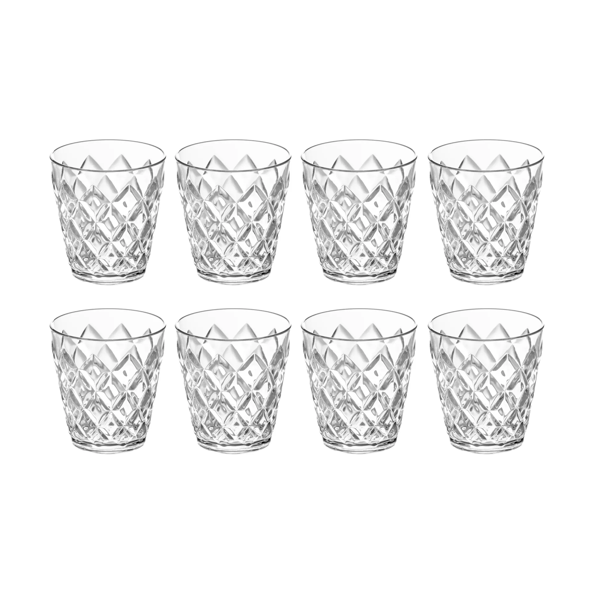 Crystal S drinking glasses 8-pack, Crystal clear Koziol