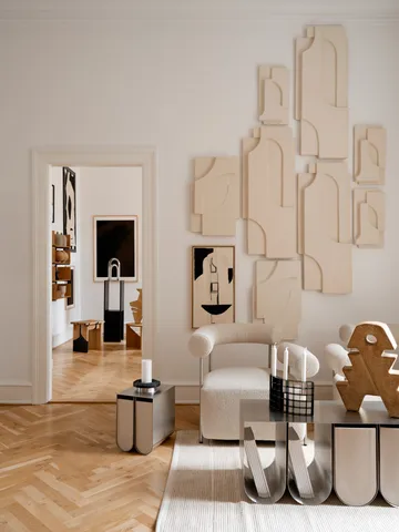 Serif Relief wall decoration L - Off white - Kristina Dam Studio