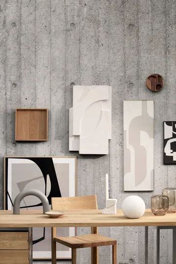 Serif Relief wall decoration M - Off white - Kristina Dam Studio