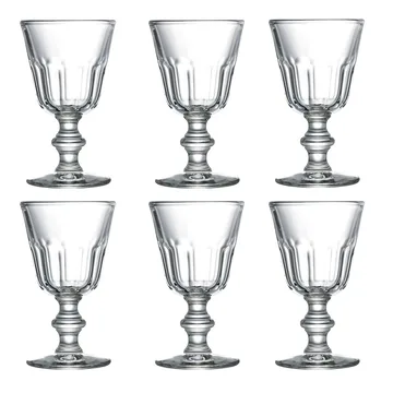 Perigord small stemmed glass 22 cl 6-pack - Transparent - La Rochère