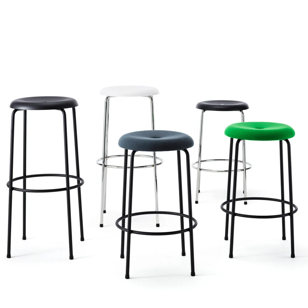 Stool barstool, Black-chrome, 78 cm Lammhults