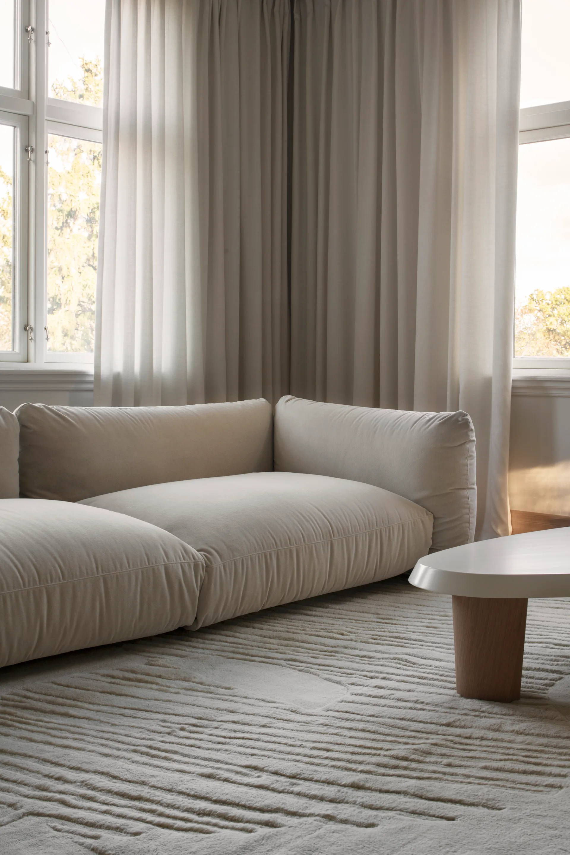 Artisan Guild wool carpet, Bone white 180x270 cm Layered