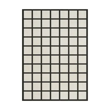 Avenue Checked Bone wool carpet - Bone White, 200x300 cm - Layered