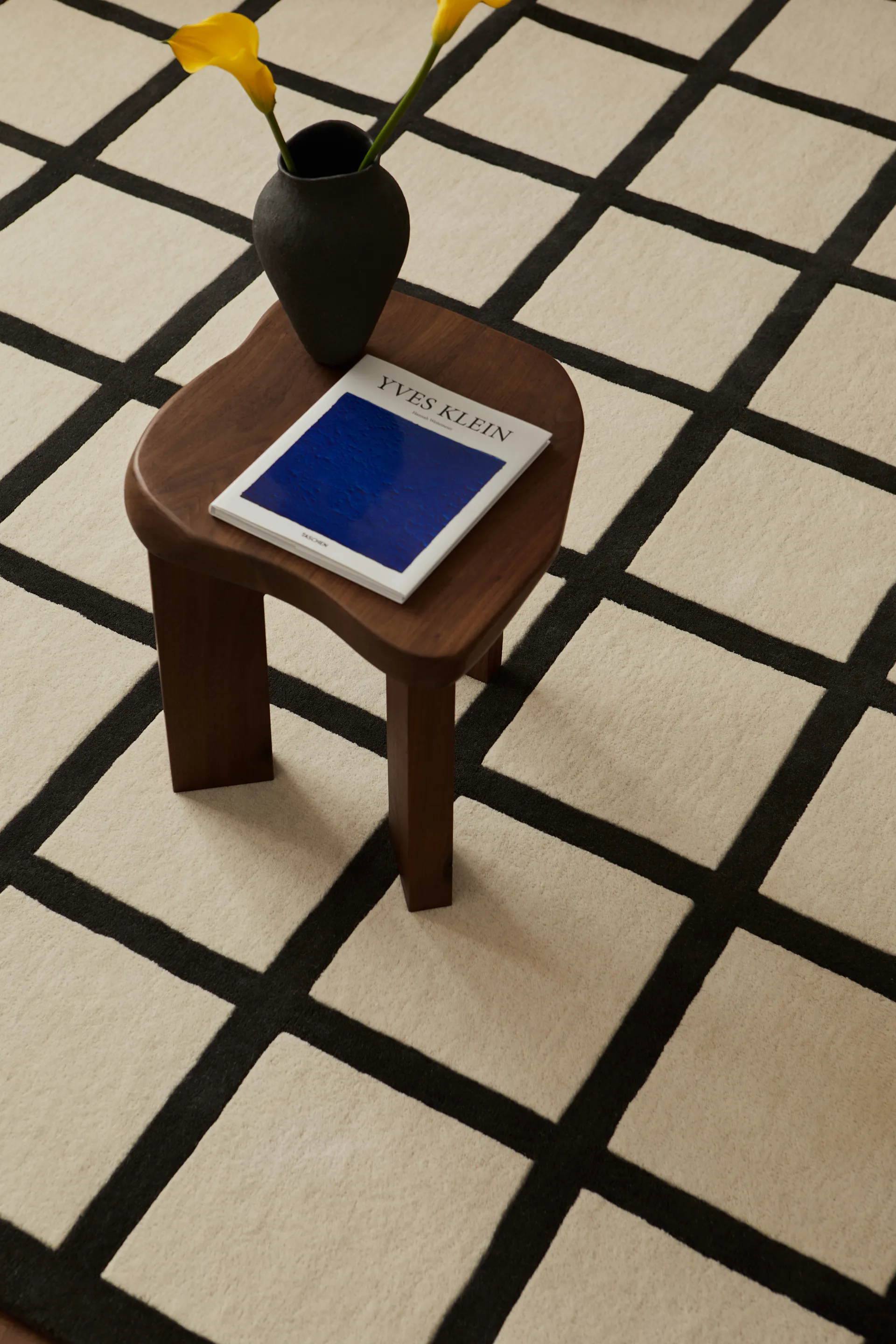 Avenue Checked Bone wool carpet, Bone White, 200x300 cm Layered