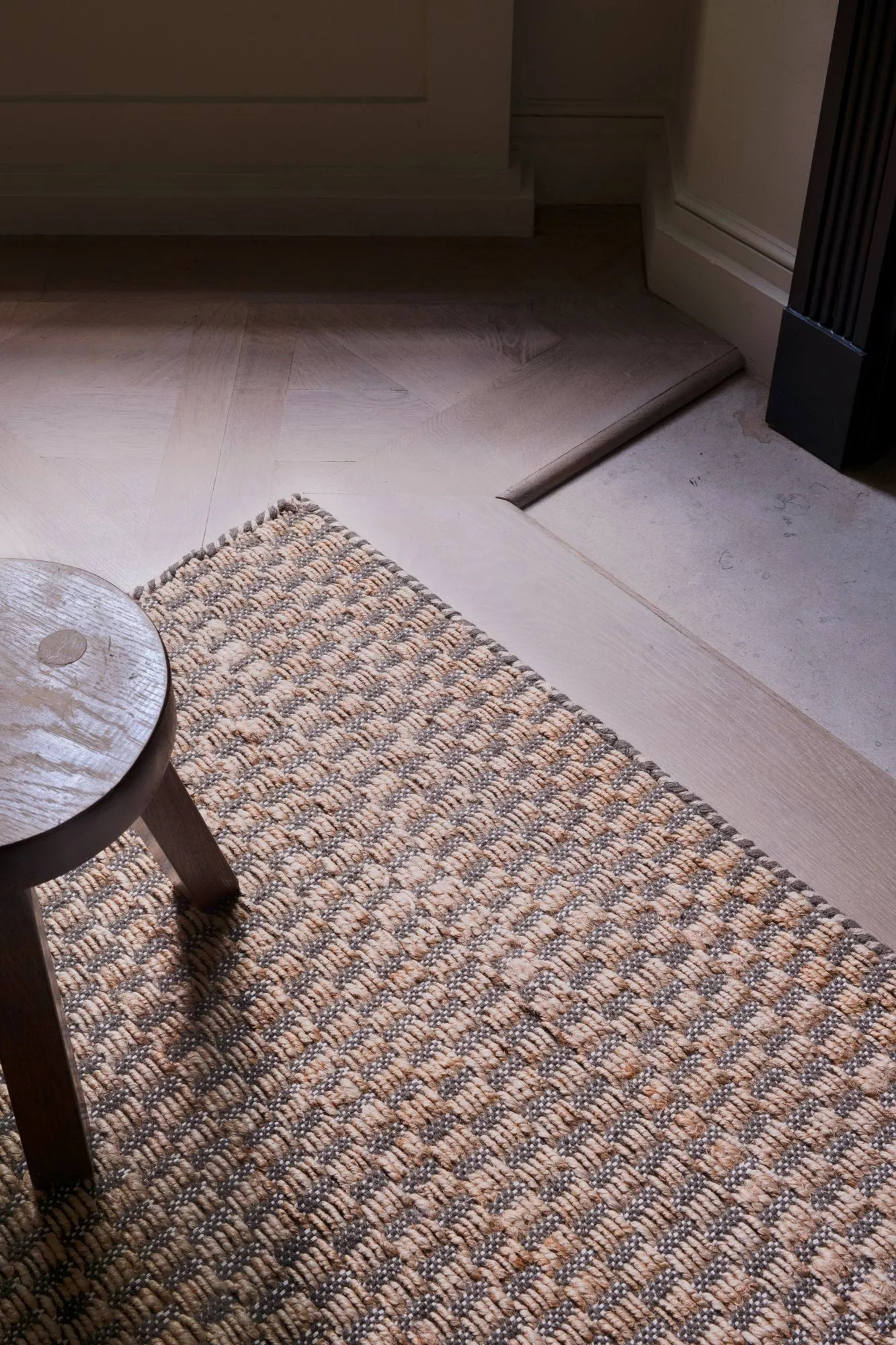 Barley jute rug, Chestnut, 75x240 cm Layered