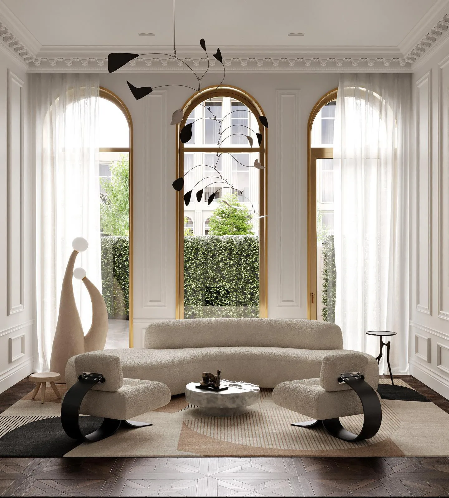 Birch wool rug, 200x300 cm Layered