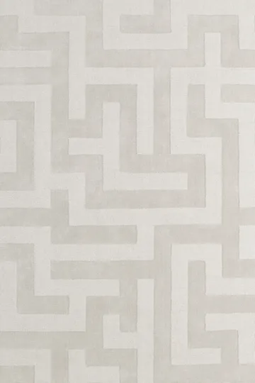 Byzantine grande wool carpet - Light oatmeal, 300x400 cm - Layered