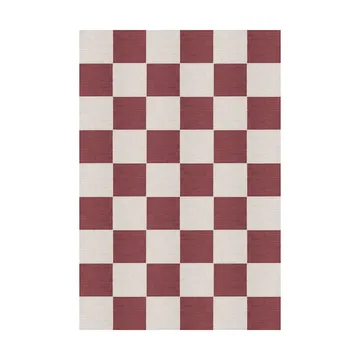 Chess wool rug - Burgundy, 180x270 cm - Layered