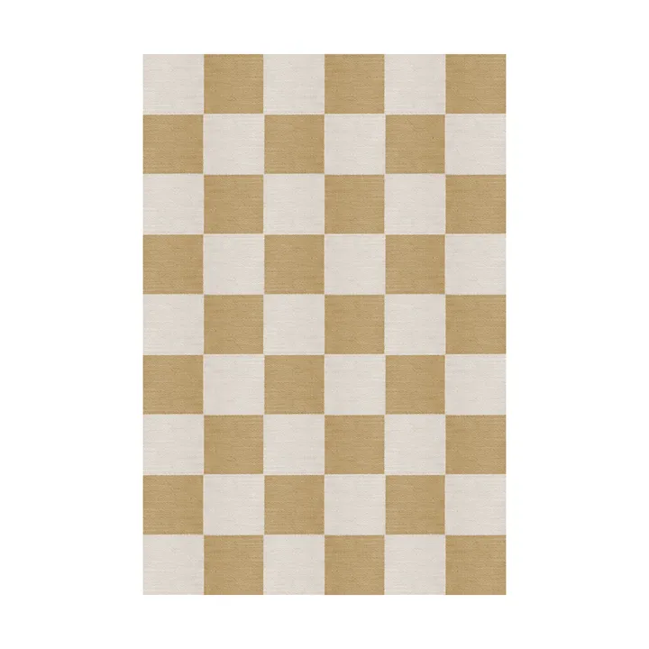 Chess wool rug - Harvest yellow, 200x300 cm - Layered
