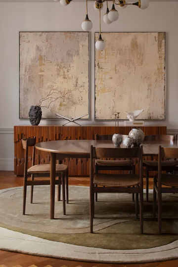 Erik Bratsberg Lozza wool rug - Olive, 230x300 cm - Layered