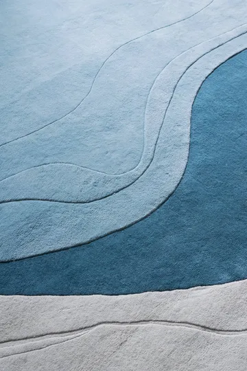 Erik Bratsberg Lozza wool rug - Teal, 210x270 cm - Layered