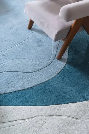 Erik Bratsberg Lozza wool rug - Teal, 210x270 cm - Layered