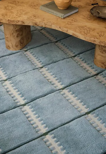 Lilly wool carpet - Blue, 180x270 cm - Layered