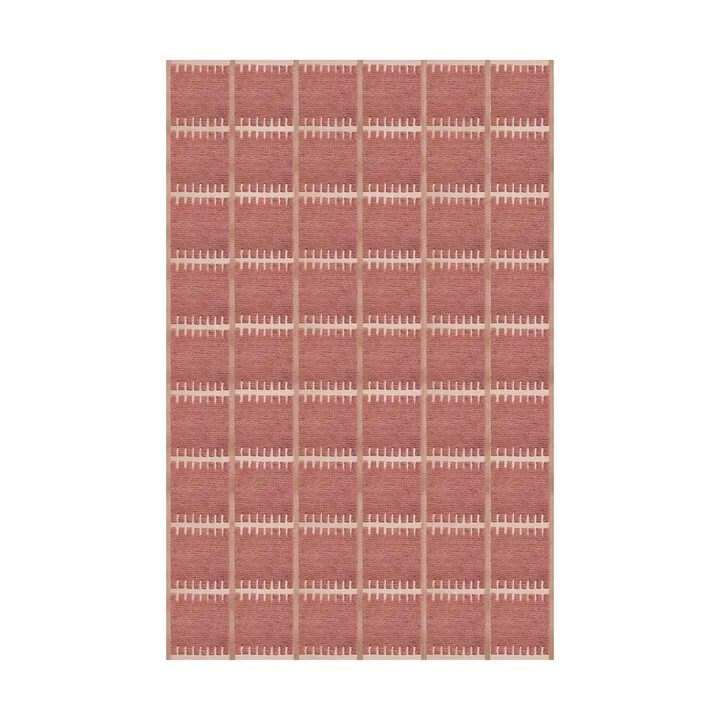 Lilly wool carpet - Claret red. 300x400 cm - Layered