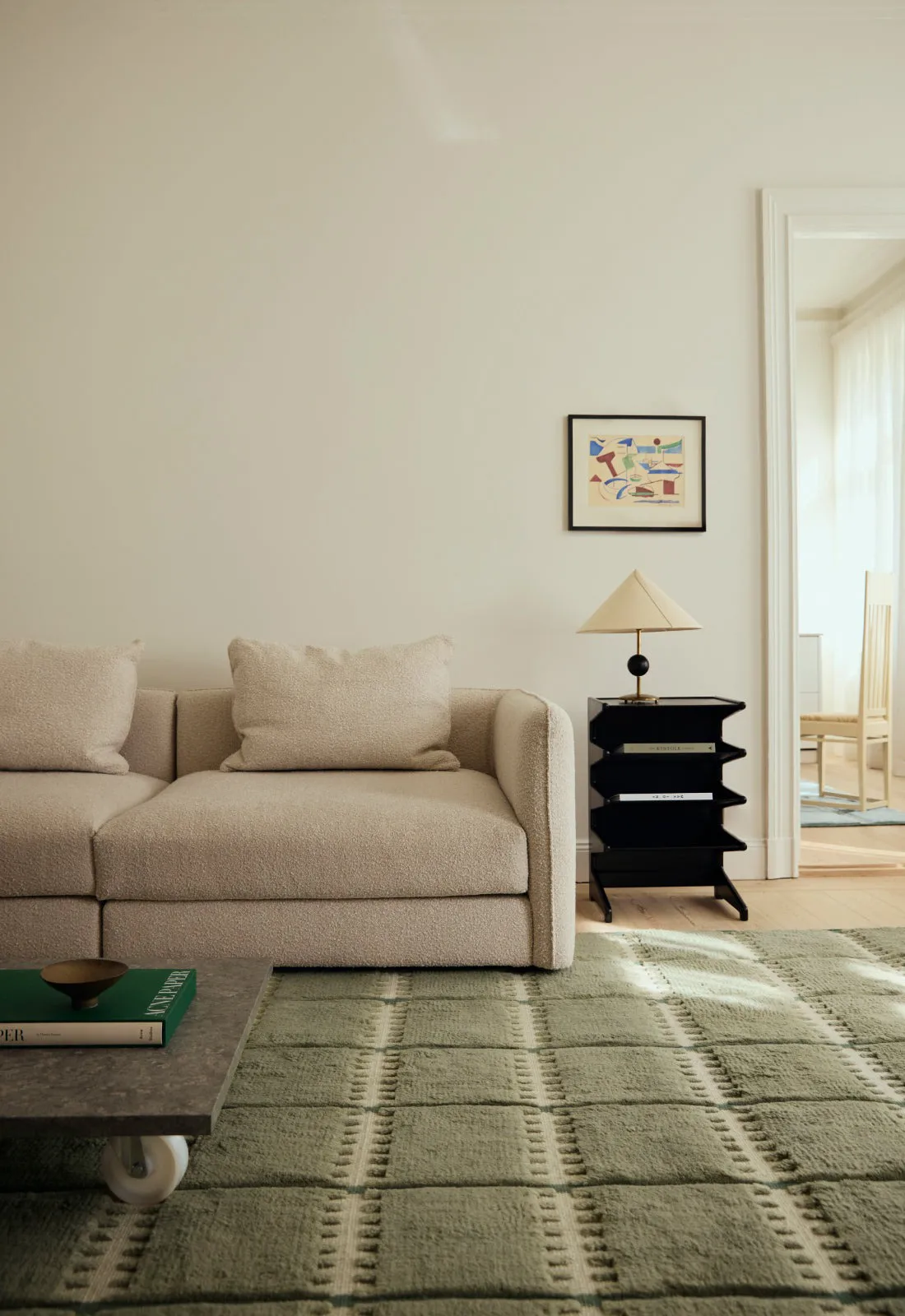 Lilly wool carpet, Green, 180x270 cm Layered