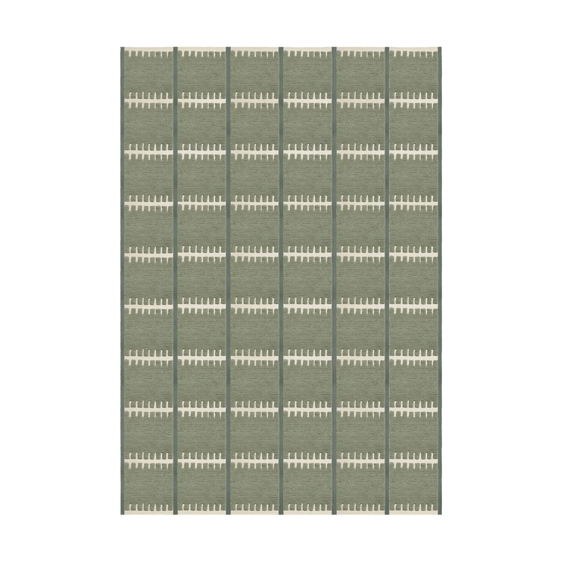 Lilly wool carpet, Green, 200x300 cm Layered