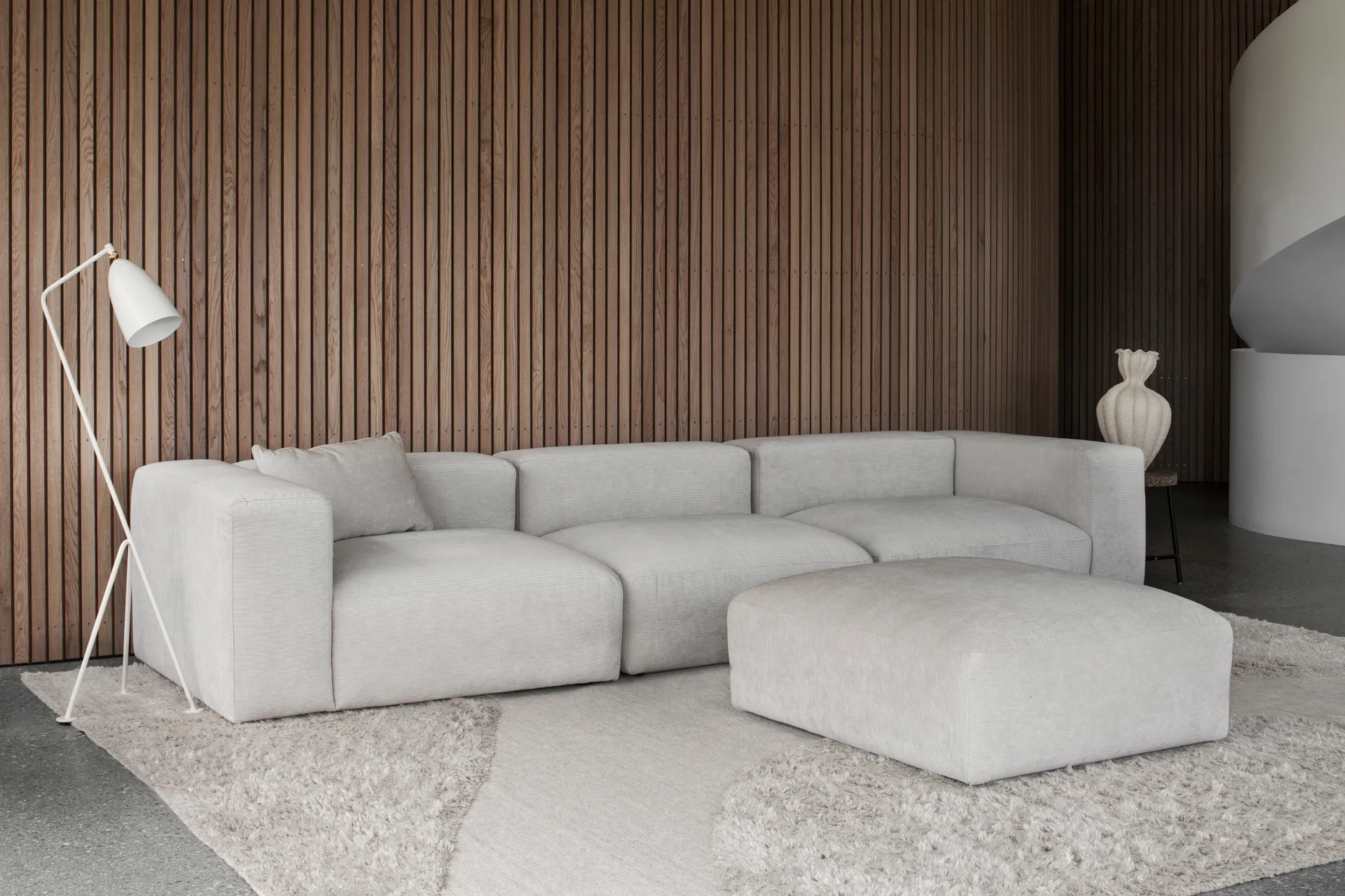 Punja plasma wool carpet 180x270 cm, Off White Layered