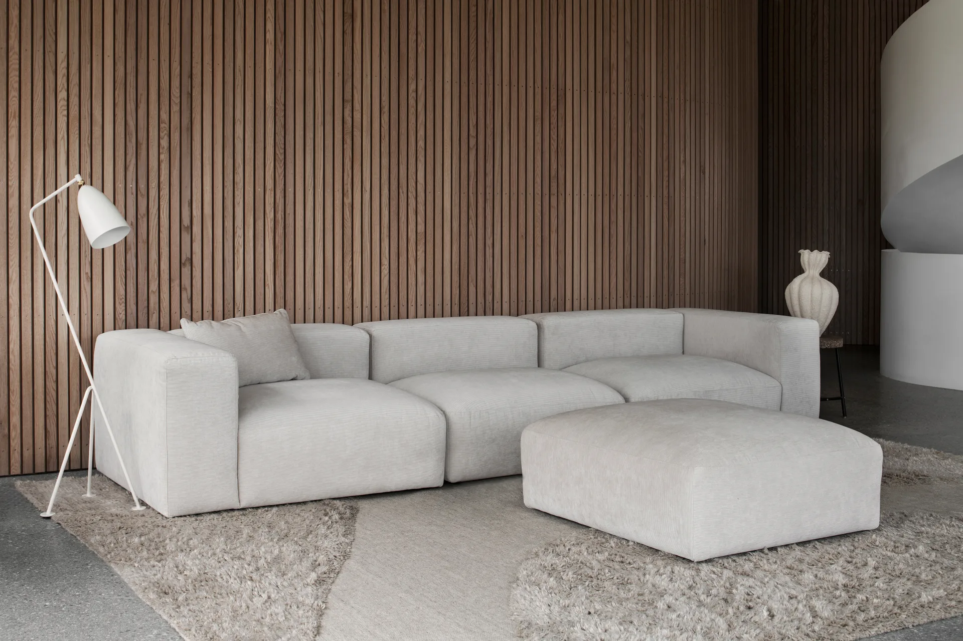 Punja plasma wool carpet 250x350 cm, Sand melange Layered