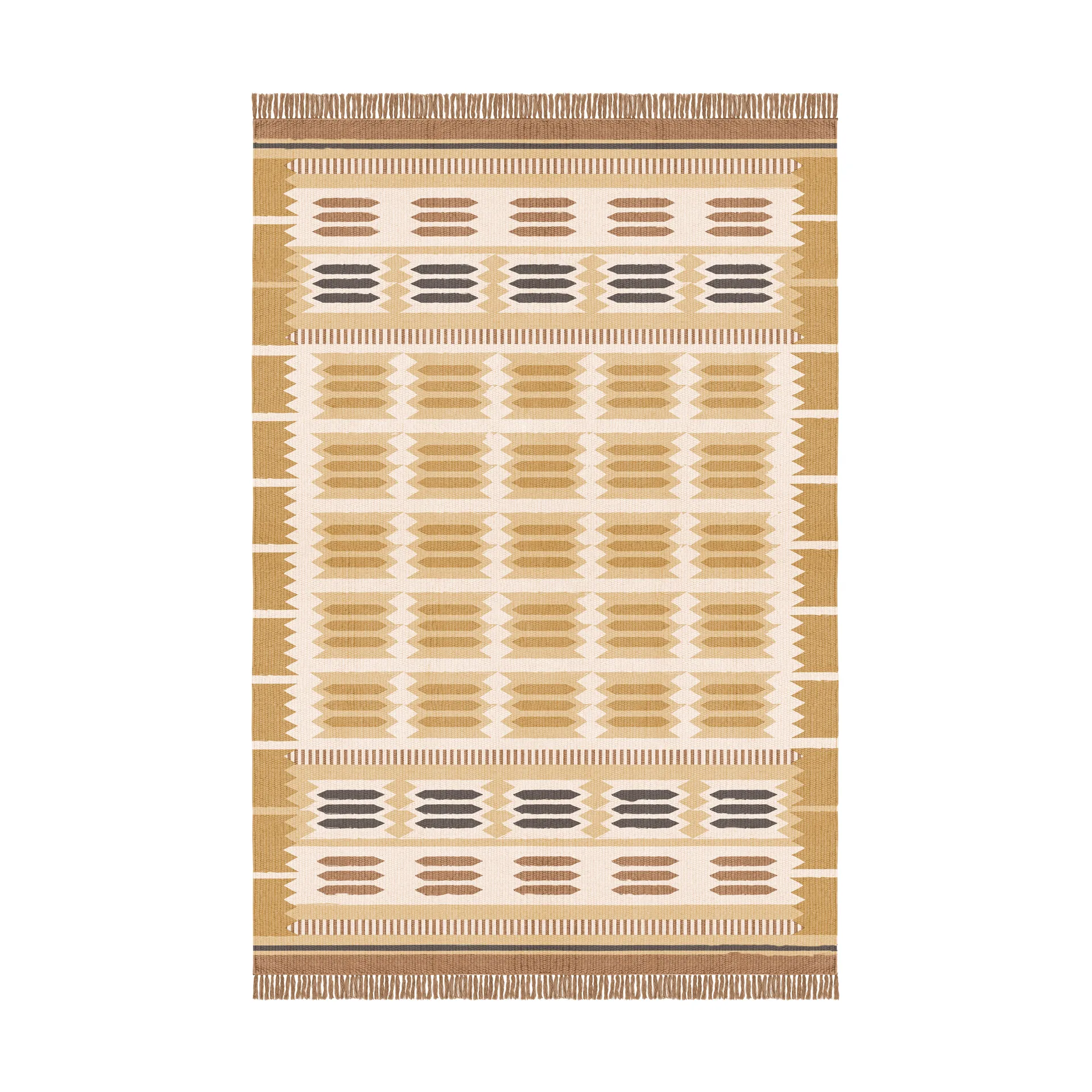 Röllakan Hilma wool carpet, Marigold, 140x200 cm Layered