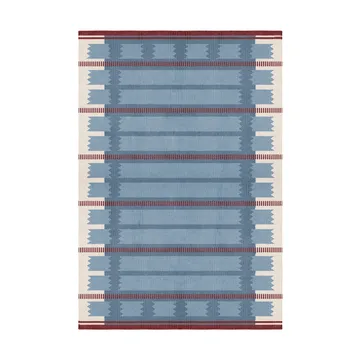 Röllakan Iris wool carpet - Petrol, 180x270 cm - Layered