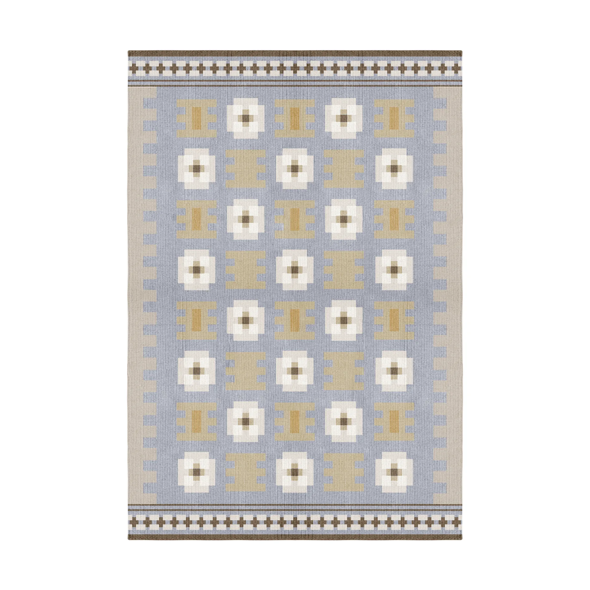 Röllakan Selma wool rug, Dove, 140x200 cm Layered