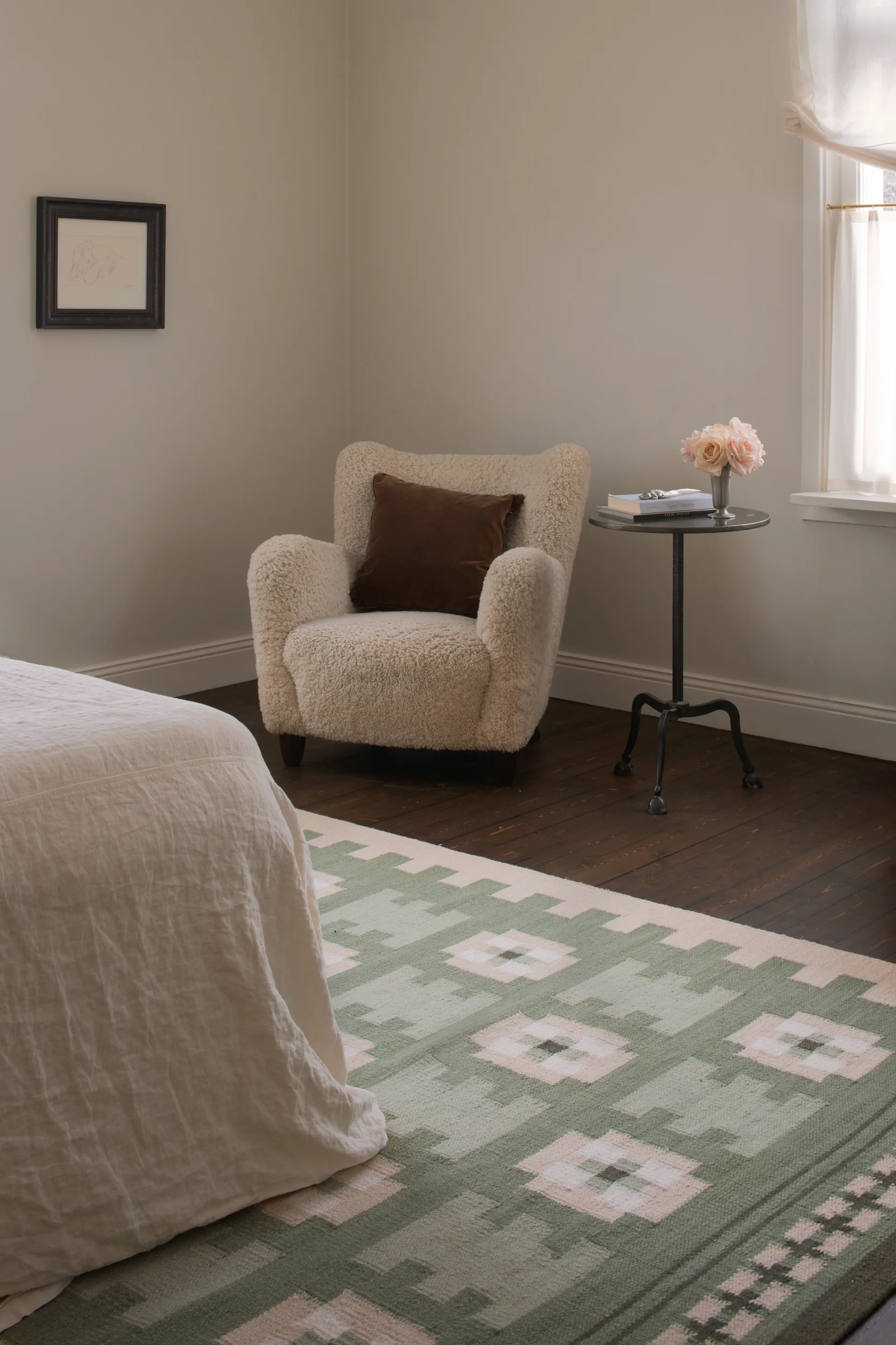 Röllakan Selma wool rug, Sage, 180x270 cm Layered