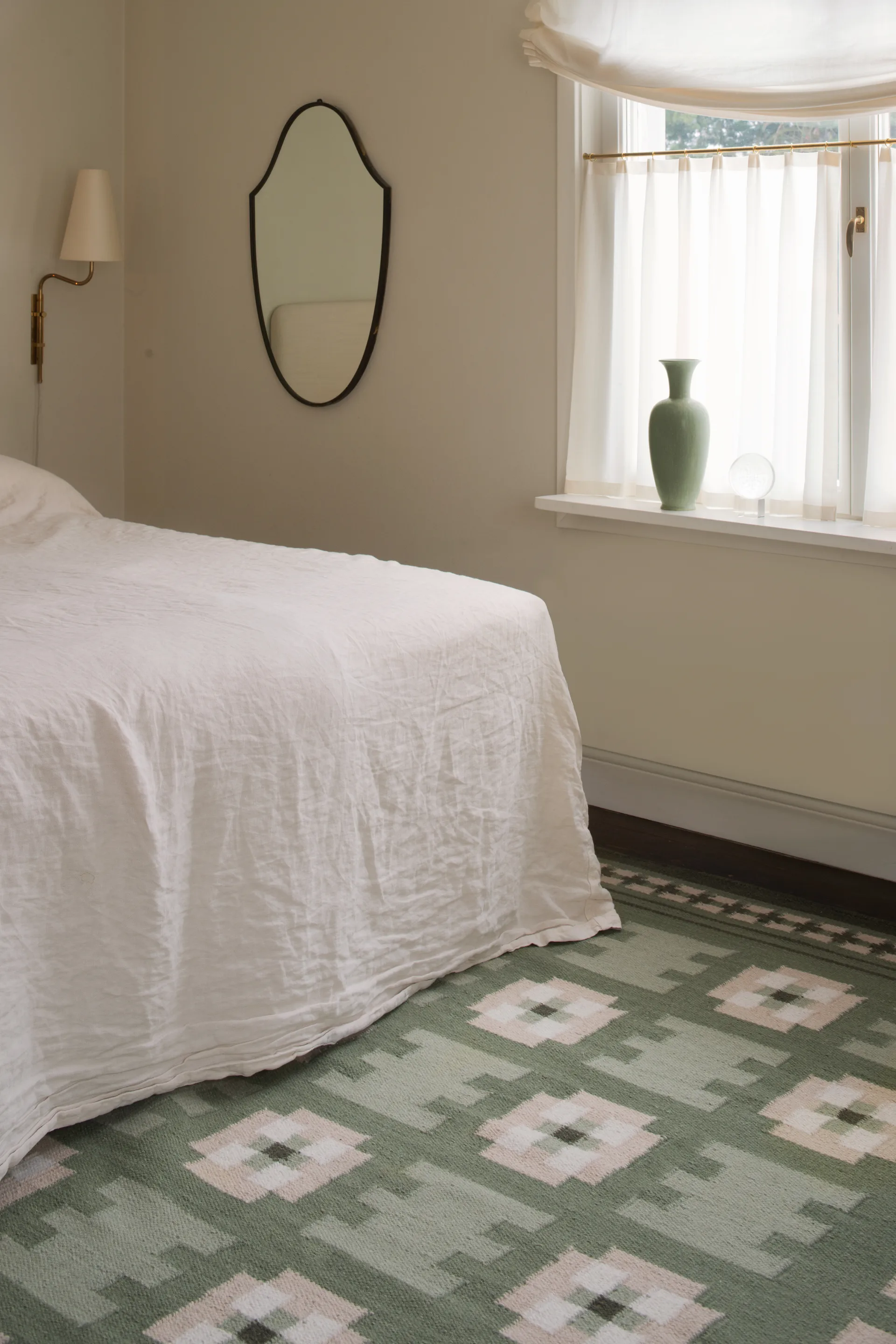 Röllakan Selma wool rug, Sage, 180x270 cm Layered