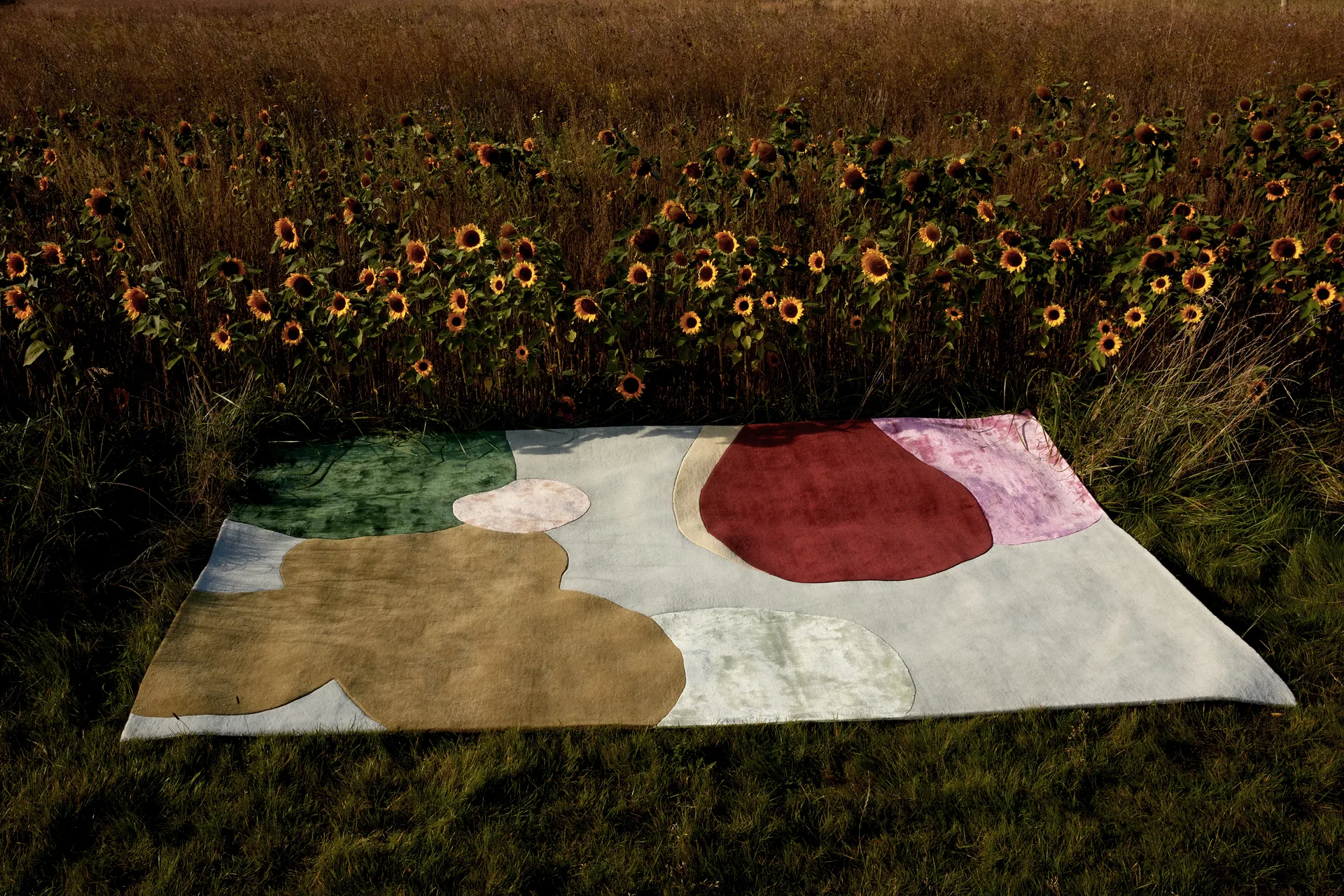 Sleeping Flower wool carpet, 200x300 cm Layered
