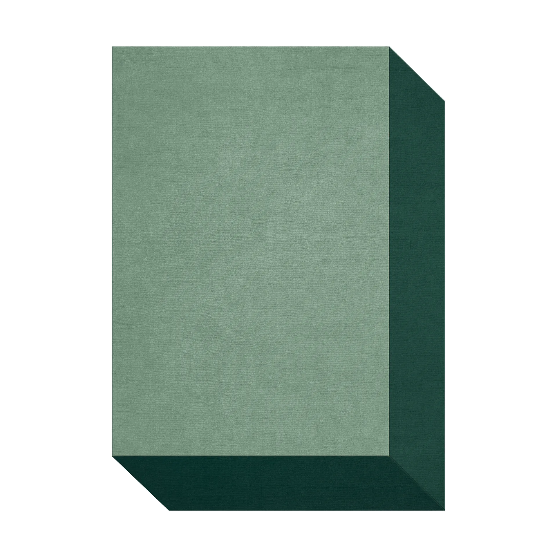 Teklan box wool rug, Greens, 180x270 cm Layered