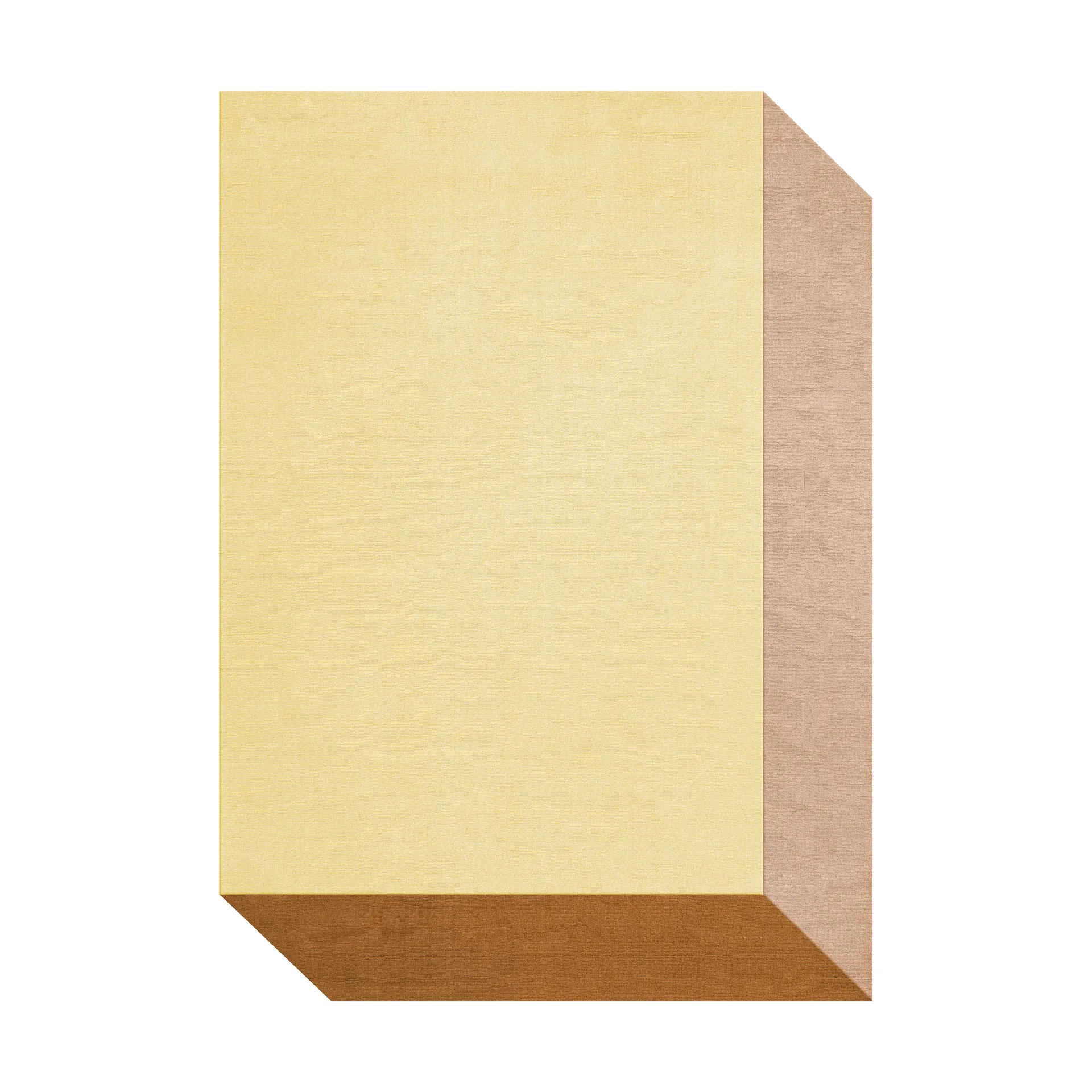 Teklan box wool rug, Yellows, 180x270 cm Layered