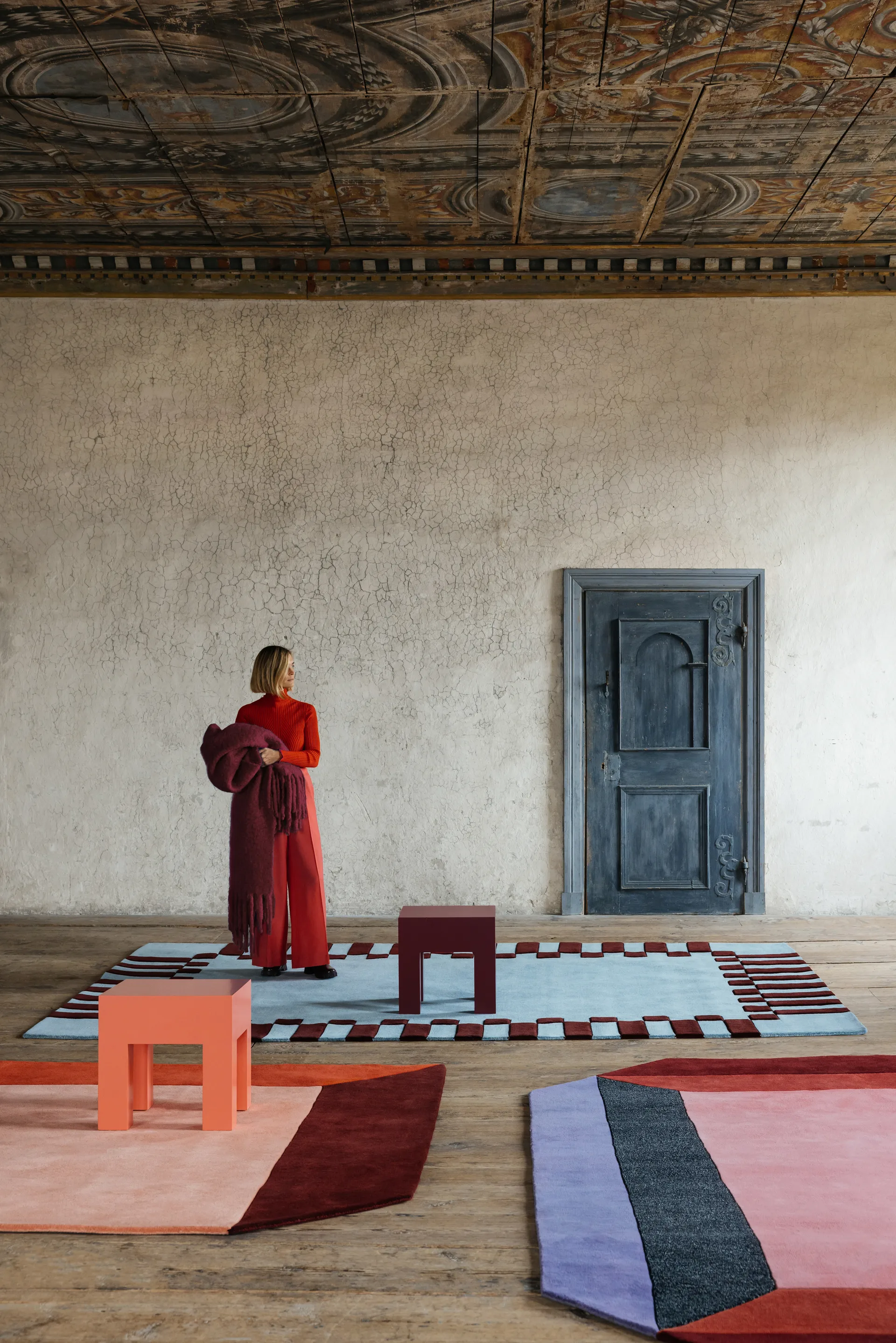 Teklan crystal spectrum wool rug, Multi, 250x350 cm Layered