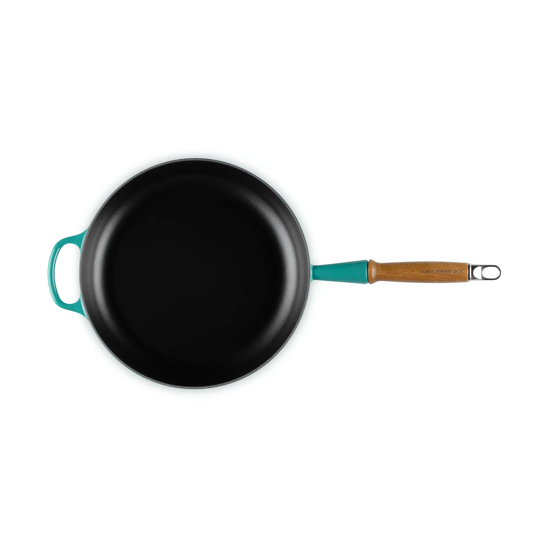 Le Creuset Signature frying pan wooden handle 28 cm, Bleu Riviera Le Creuset