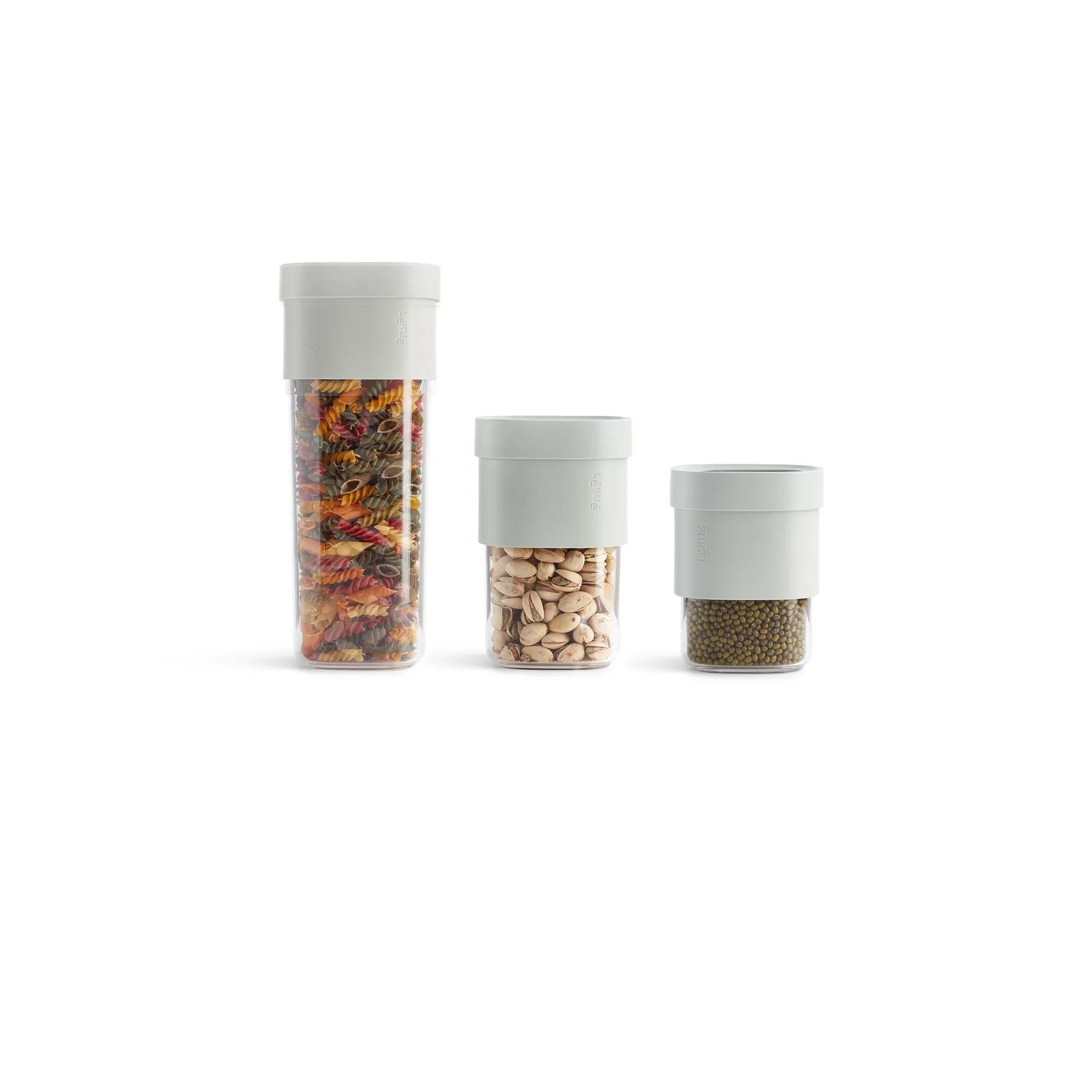 Lékué flip storage jar 5 pieces, Green Lékué