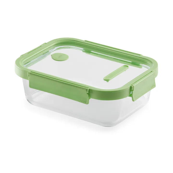 Lékué rectangular glass lunchbox 1.52 L - Green - Lékué