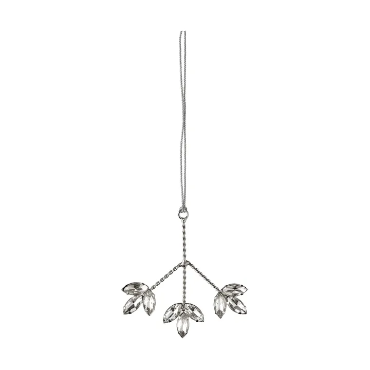 Ada ornament hanging decoration - Silver-coloured, 5x4x10 cm - Lene Bjerre
