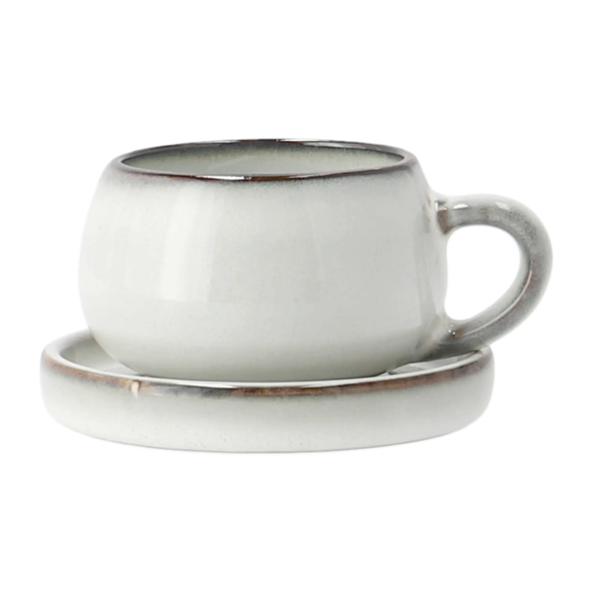 Amera espressocup with saucer, white sands Lene Bjerre