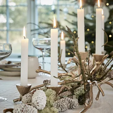 Aurelia candle sticks 16 cm - light gold - Lene Bjerre