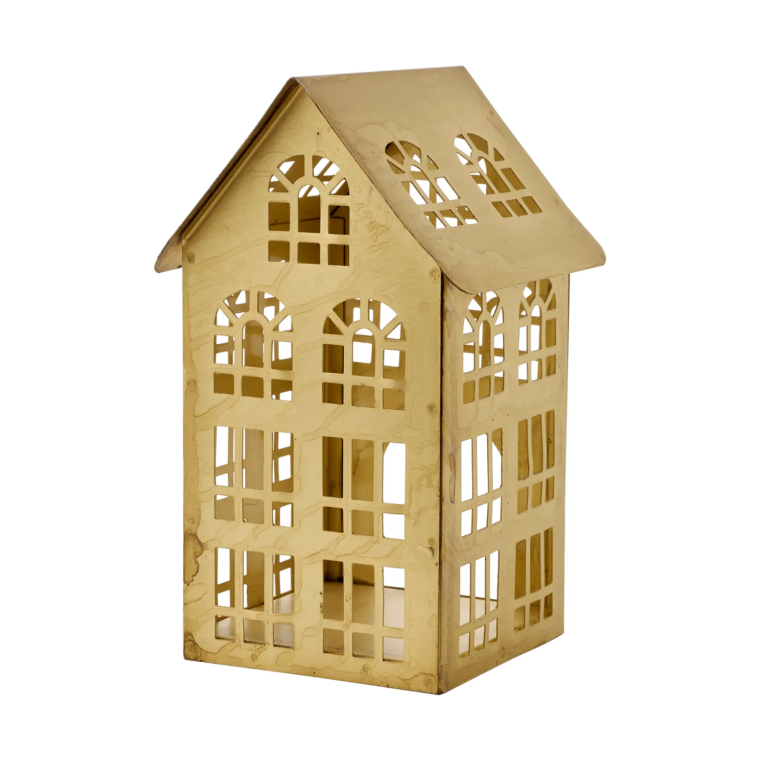 Bolille tealight holder, Gold-coloured, 12x10xH20 cm Lene Bjerre