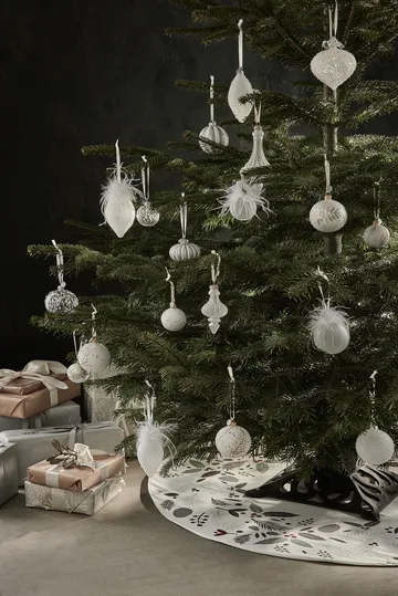 Cadelia bauble mistletoe Ø8 cm - clear-silver - Lene Bjerre