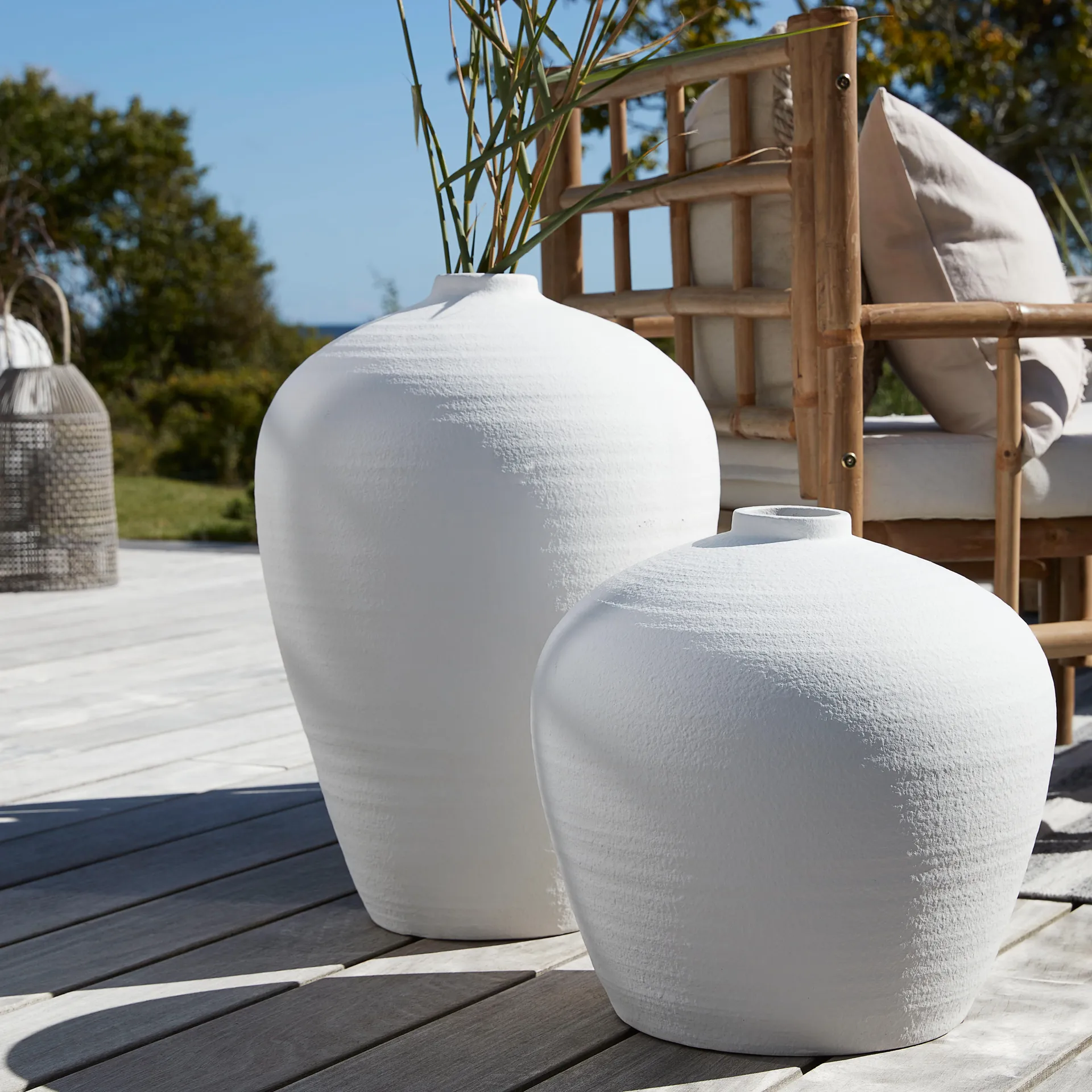 Catia vase 38 cm, White Lene Bjerre