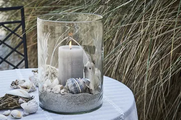Lene Bjerre rustic candle light grey Ø7.5 cm - 12.5 cm - Lene Bjerre