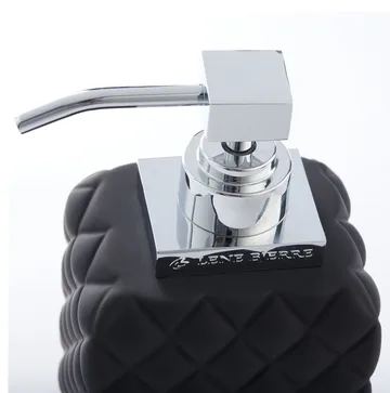 Portia soap dispenser - Black-silver - Lene Bjerre