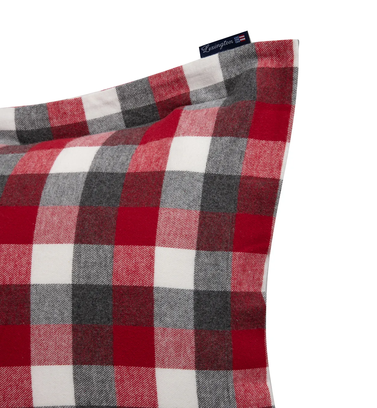 Checked Flannel pillowcase 50x90 cm, Red-dark grey Lexington