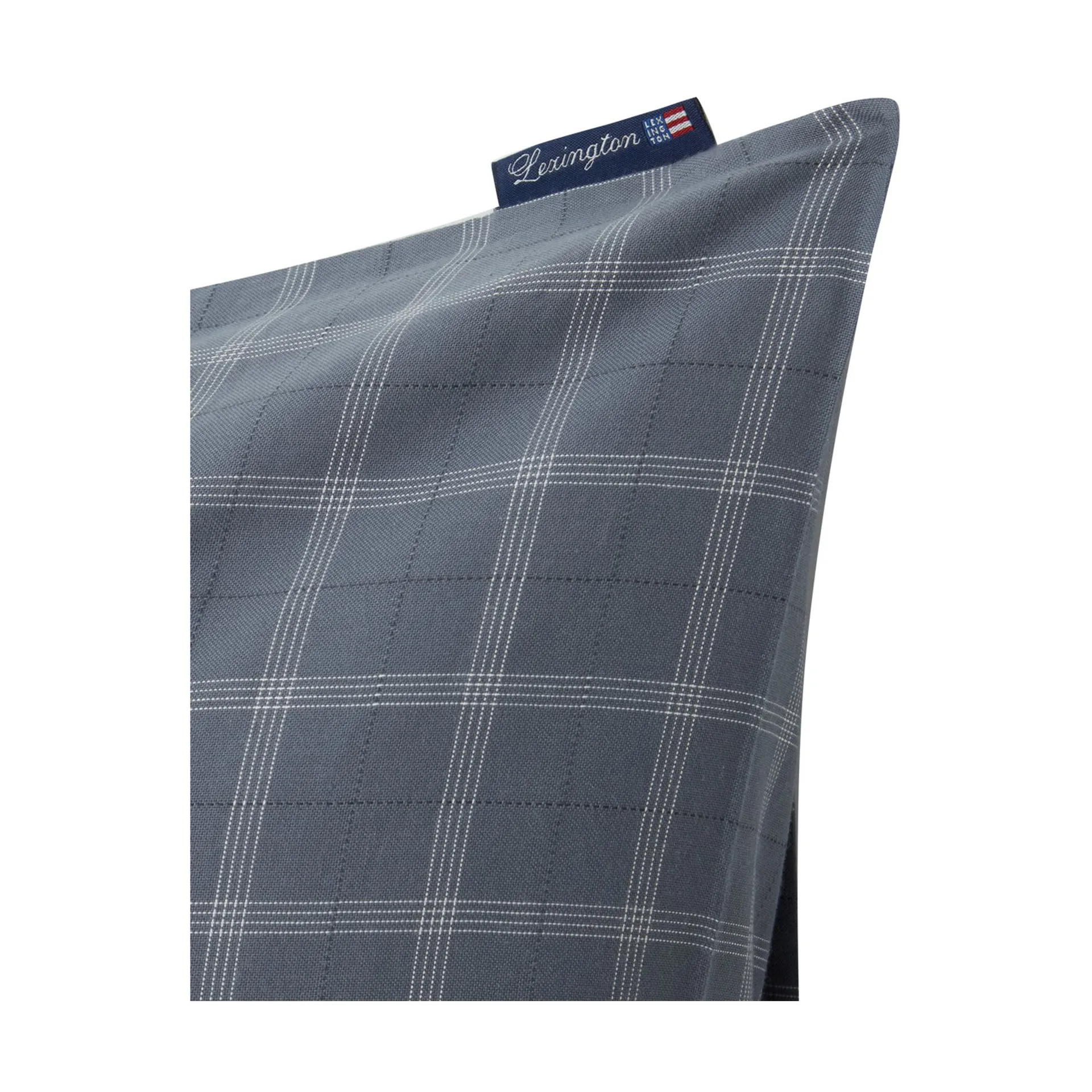 Checked Pinpoint Oxford cushion cover 50x60 cm, Dove Lexington