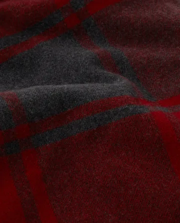 Checked Recycled wool blanket 130x170 cm - Red-dark grey - Lexington