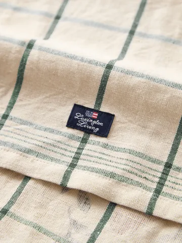 Heart linen/cotton kitchen towel - White-green-red, 50x70 cm - Lexington