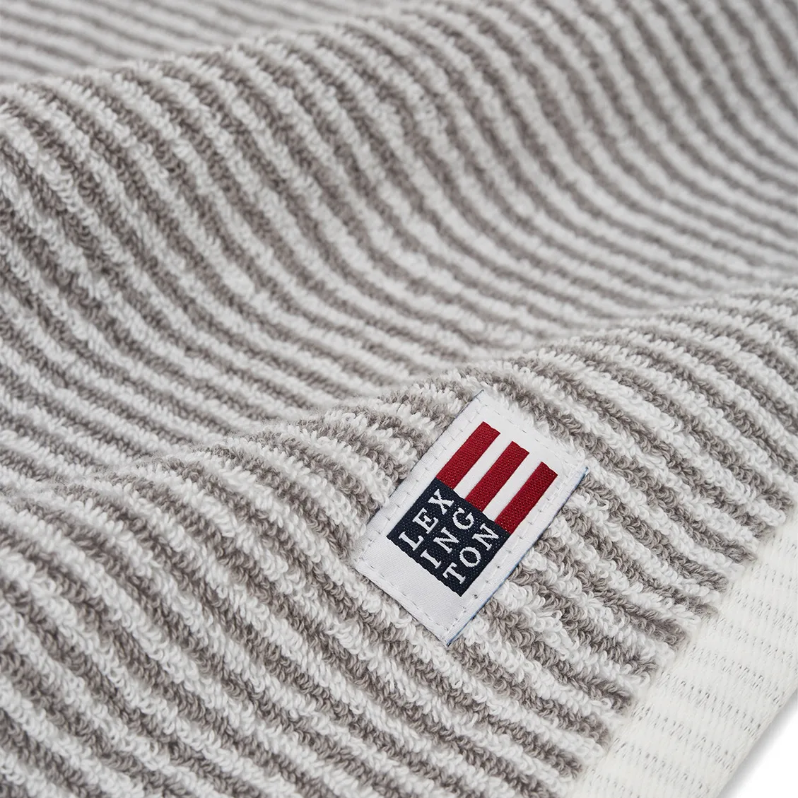 Icons Original Striped towel 50x100 cm, white-grey Lexington